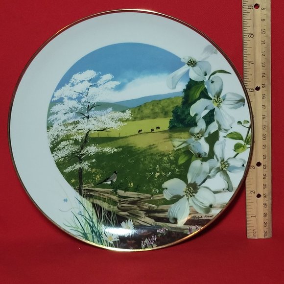 VTG Decorative Plate Royal Windsor Flowering Dogwood Wildflowers of the South - Picture 9 of 11